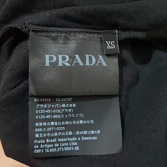 Prada Men's Charcoal Tee - Picture 8 of 12